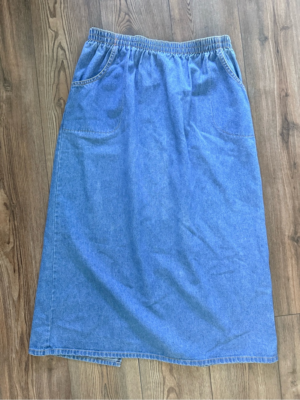 Vintage Blair Light Blue Denim Split Cottagecore Boho Skirt size L